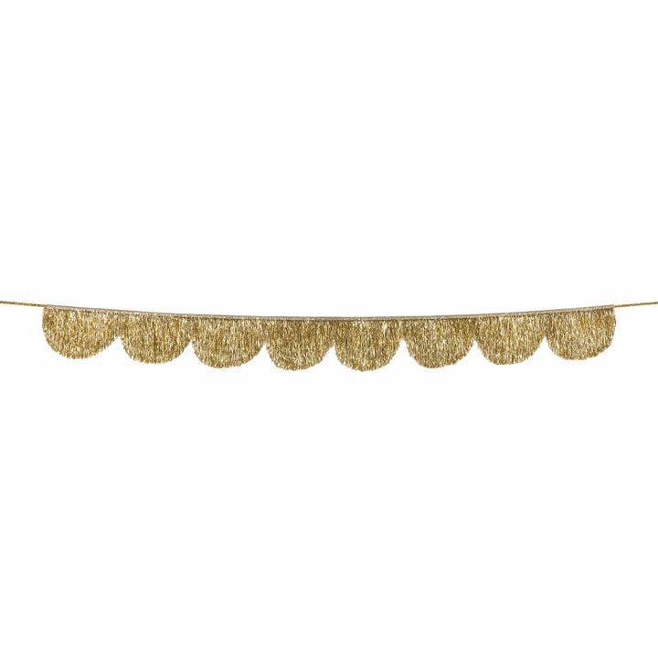 Gold Tinsel Scallop Christmas Garland | Meri Meri Christmas Garlands Bunting Gold Tinsel Scallop Christmas Garland