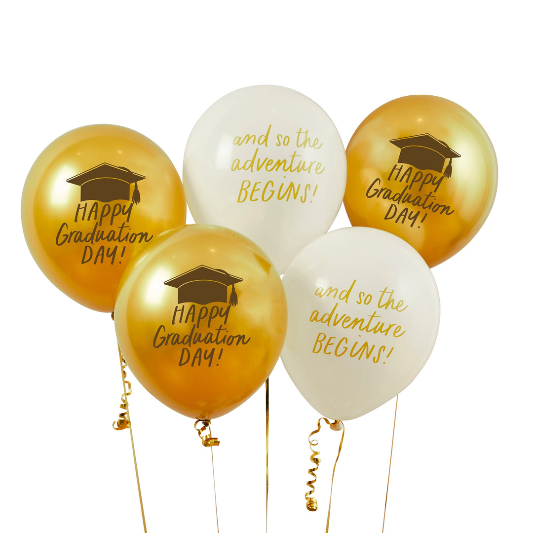 Graduation  Balloons - Pack of 5 - Graduation Decorations Balloons Graduation  Balloons - Pack of 5