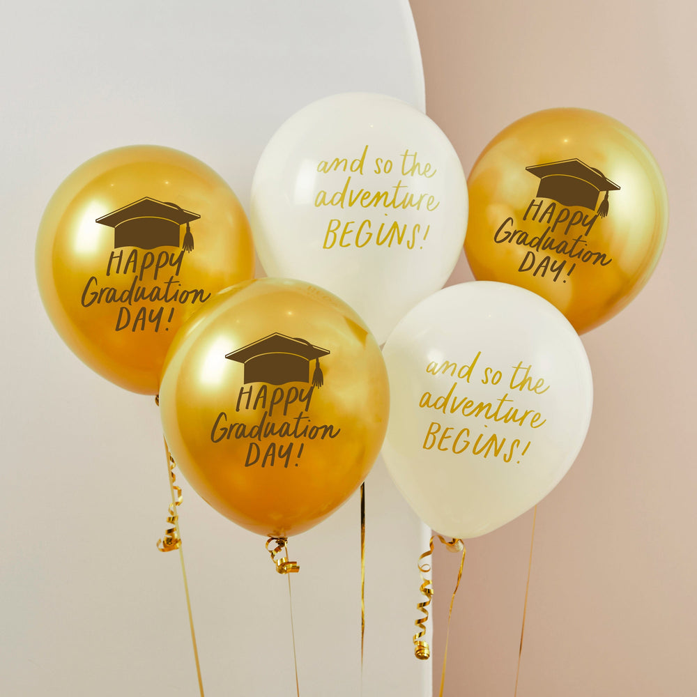 Graduation  Balloons - Pack of 5 - Graduation Decorations Balloons Graduation  Balloons - Pack of 5