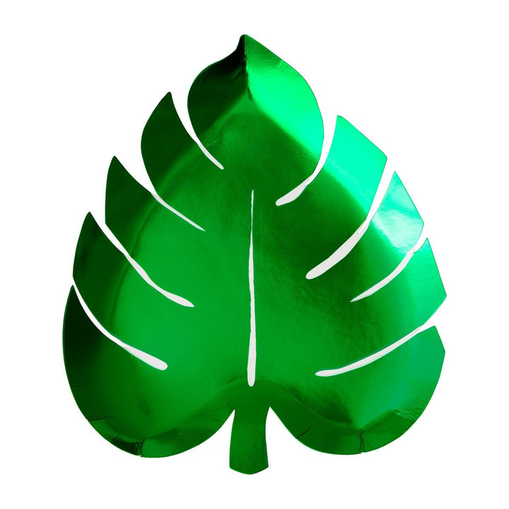 Green Palm Leaf Party Plates x 8 | Meri Meri party plates Green Palm Leaf Party Plates x 8