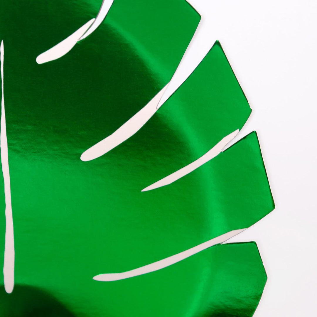 Green Palm Leaf Party Plates x 8 | Meri Meri party plates Green Palm Leaf Party Plates x 8