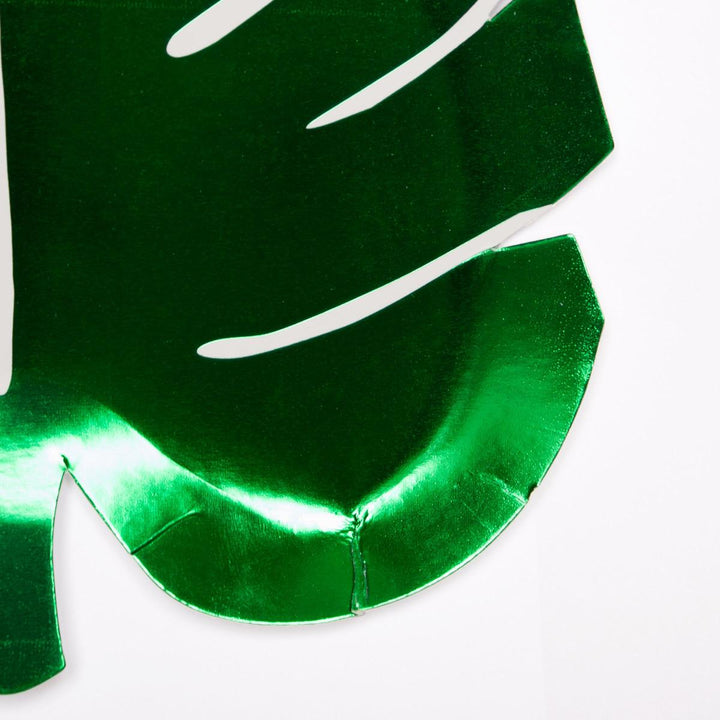 Green Palm Leaf Party Plates x 8 | Meri Meri party plates Green Palm Leaf Party Plates x 8