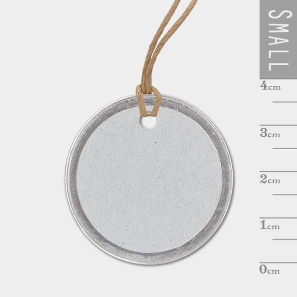 Grey Metal Edge Gift Labels, Pack of 6 | East of India Gift Tags East of India Metal Edge Gift Labels - Grey, Pack of 6