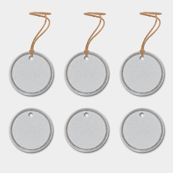 Grey Metal Edge Gift Labels, Pack of 6 | East of India Gift Tags East of India Metal Edge Gift Labels - Grey, Pack of 6