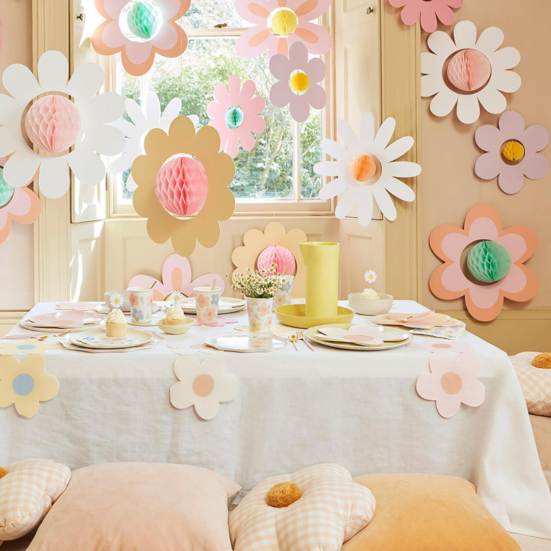 Groovy Flower Hanging Decorations x 7 | Meri Meri | Little Big Party Party Decorations Groovy Flower Hanging Decorations x 7