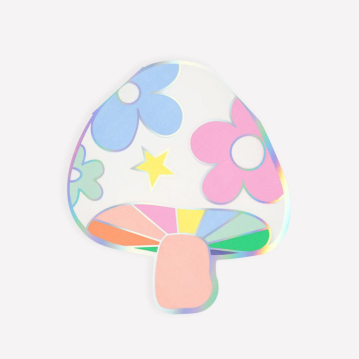 Groovy Mushroom Party Napkins x 16 | Meri Meri Birthday Party party napkins Groovy Mushroom Party Napkins x 16