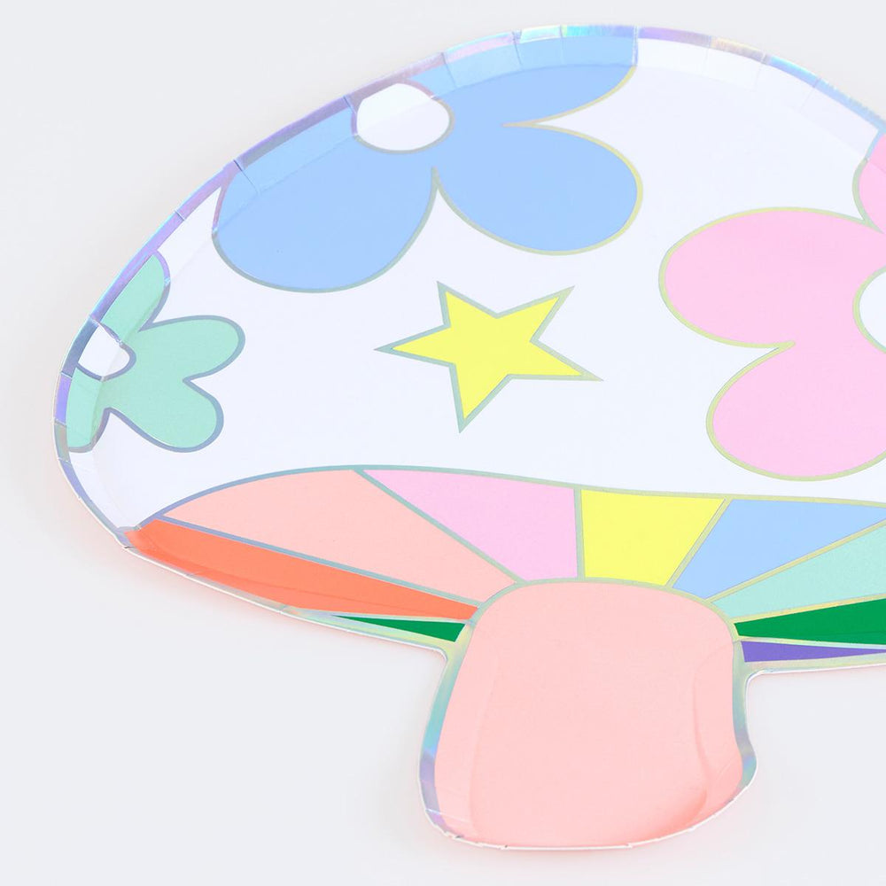 Groovy Mushroom Party Plates x 8 | Meri Meri Birthday Party party plates Groovy Mushroom Party Plates x 8