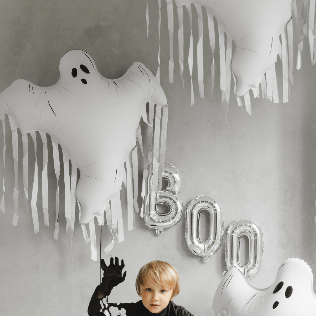 Halloween Balloons - Tasseled Ghost Foil Balloon (37 inch) Balloons Tasseled Ghost Foil Balloon (37 inch)