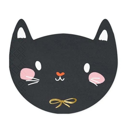 Halloween Black Cat Paper Party Napkins x 20 Paper Napkins Black Cat Paper Party Napkins x 20