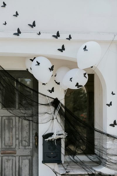 Paper Decoration Halloween Black Paper Moths Decorations x 30