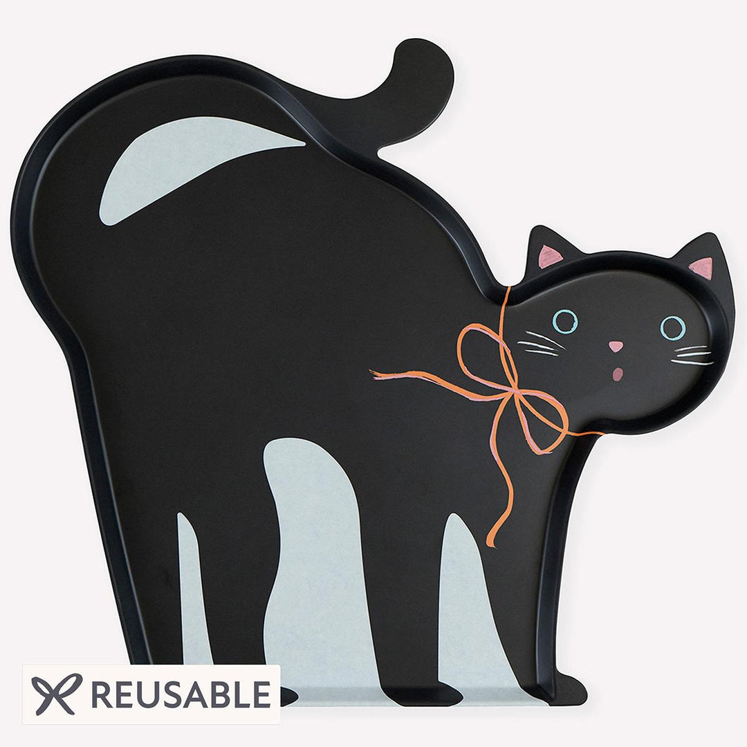 Halloween Cat Reusable Party Platter | Meri Meri party plates Halloween Cat Reusable Party Platter