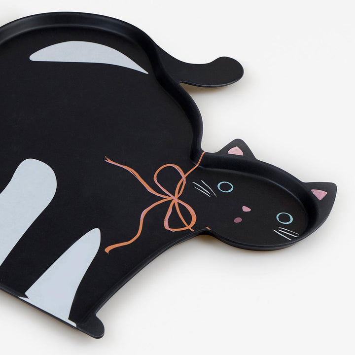 Halloween Cat Reusable Party Platter | Meri Meri party plates Halloween Cat Reusable Party Platter