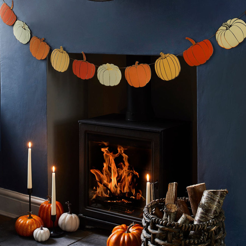 Halloween Decorations - Autumn Pumpkins Garland - 2.5m Banners Autumn Pumpkins Garland - 2.5m