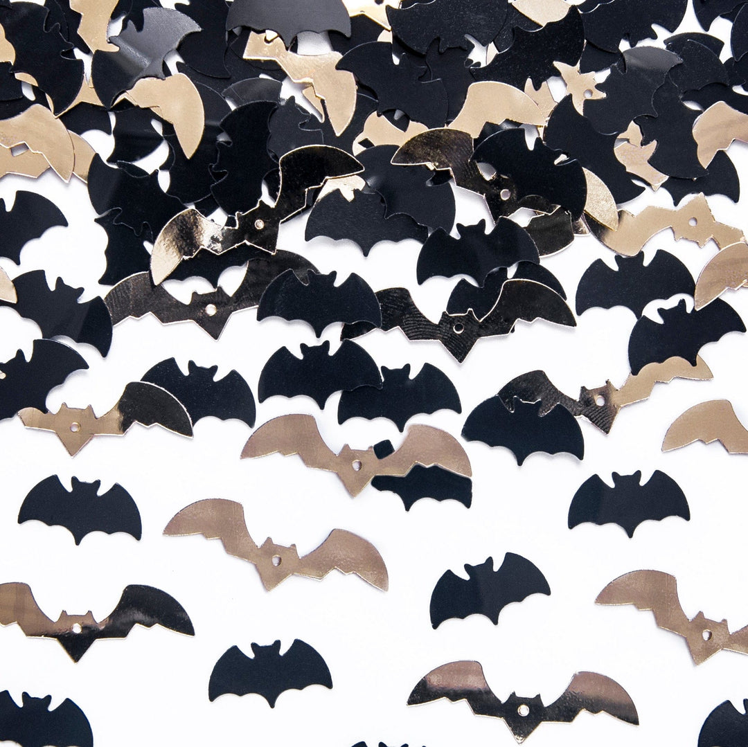 Halloween Decorations - Black & Gold Bats Confetti (15g) Confetti Black & Gold Bats Confetti (15g)