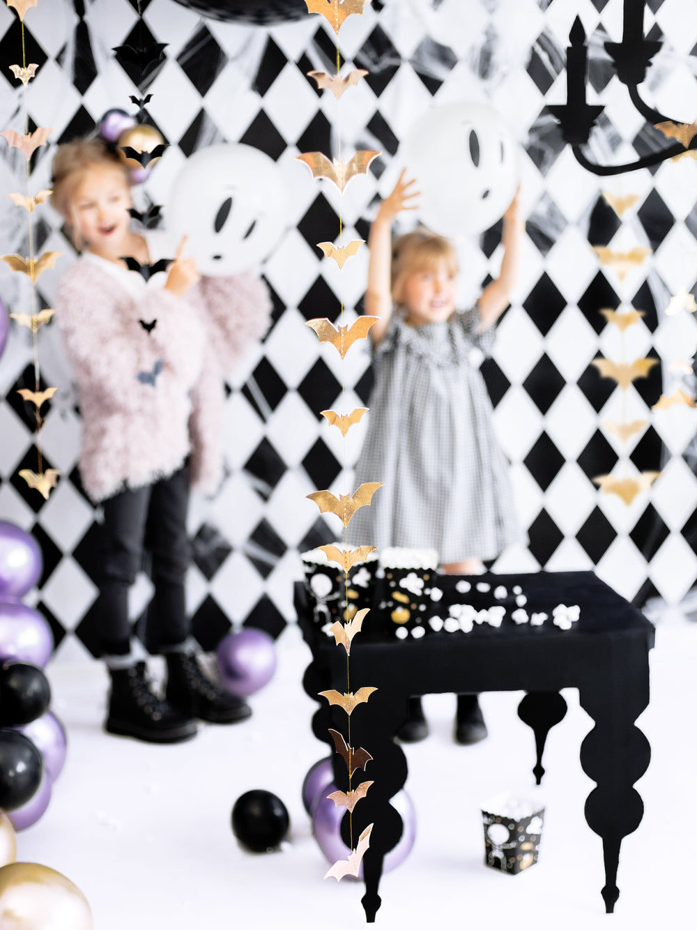 Halloween Decorations - Gold Bat Garland - 1.5m Bunting Gold Bat Garland - 1.5m
