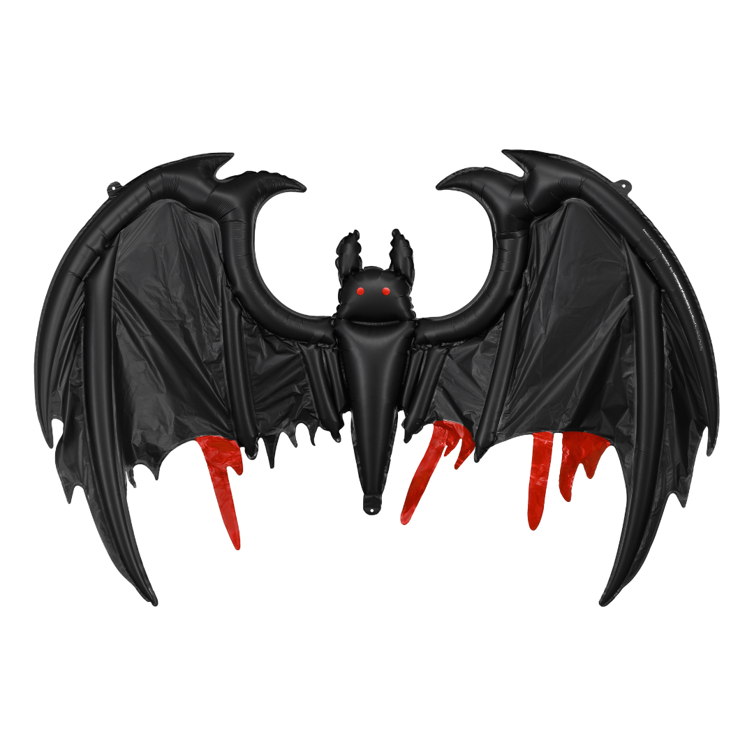 Halloween Decorations - Jumbo Skeleton Foil Balloon Balloons Black & Red Bat Foil Balloon