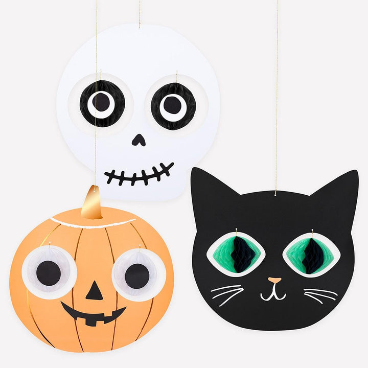 Halloween Heads Hanging Decorations x 3 | Little Big Party Party Decorations Halloween Heads Hanging Decorations x 3