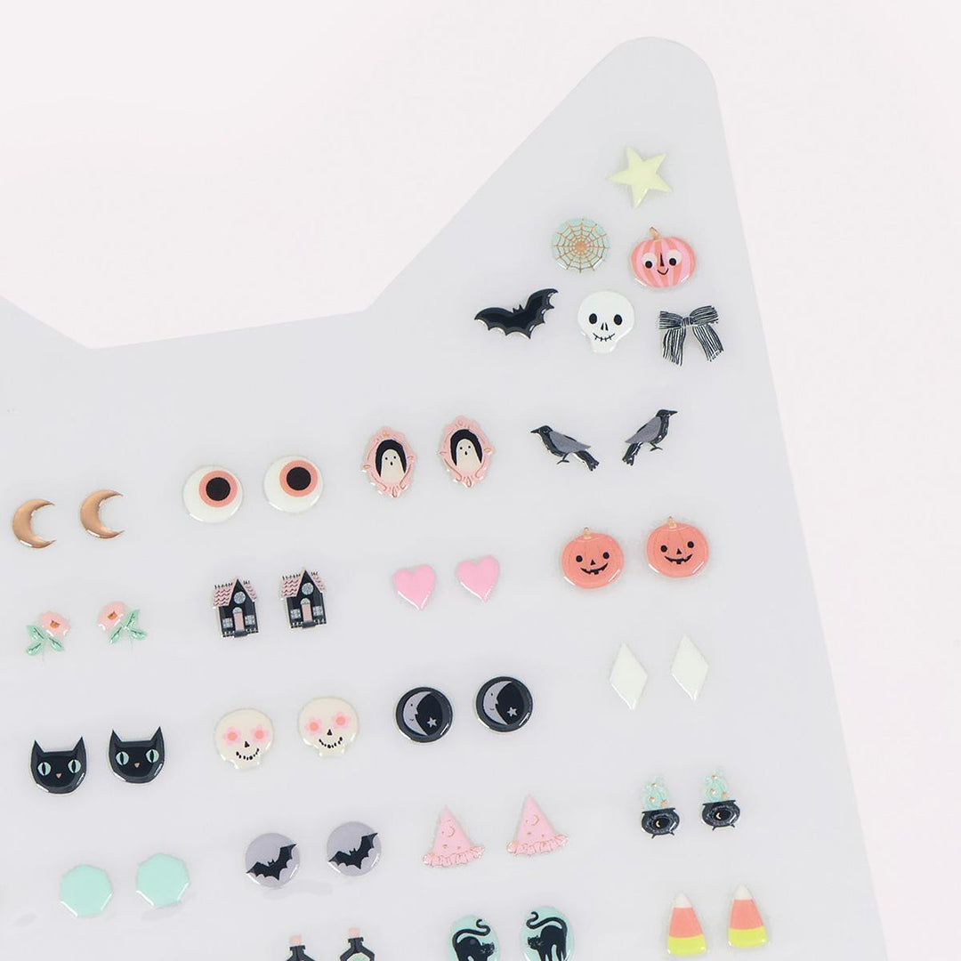 Halloween Icons Stick On Party Earrings x 124 | Meri Meri Party Accessories Halloween Icons Stick On Party Earrings x 124