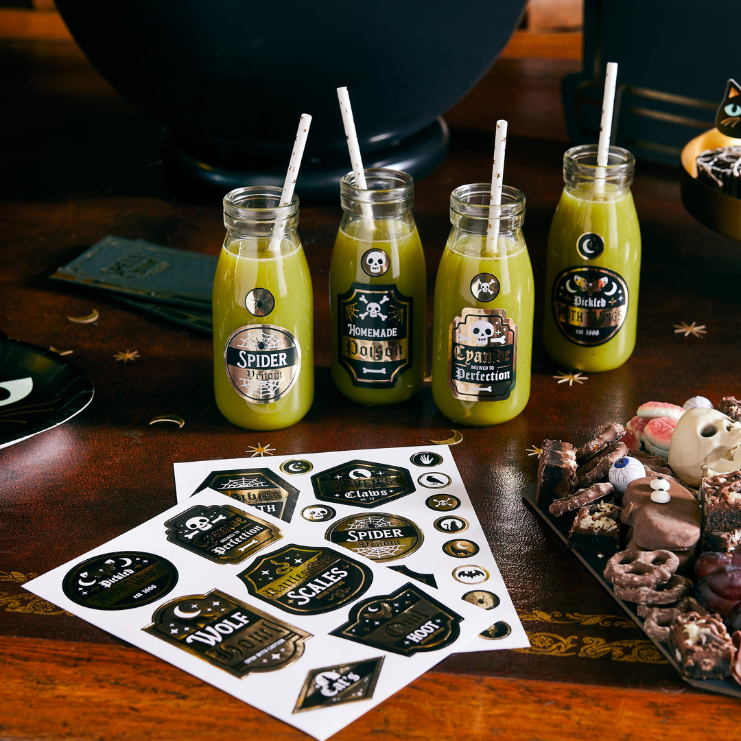 Halloween Potion Sticker Labels | Halloween Party Supplies UK Party Decorations Halloween Potion Sticker Labels