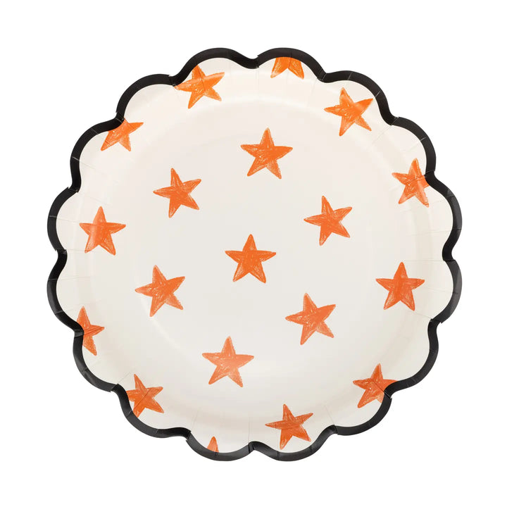 Halloween Scalloped Stars Plates x 8 - My Mind&