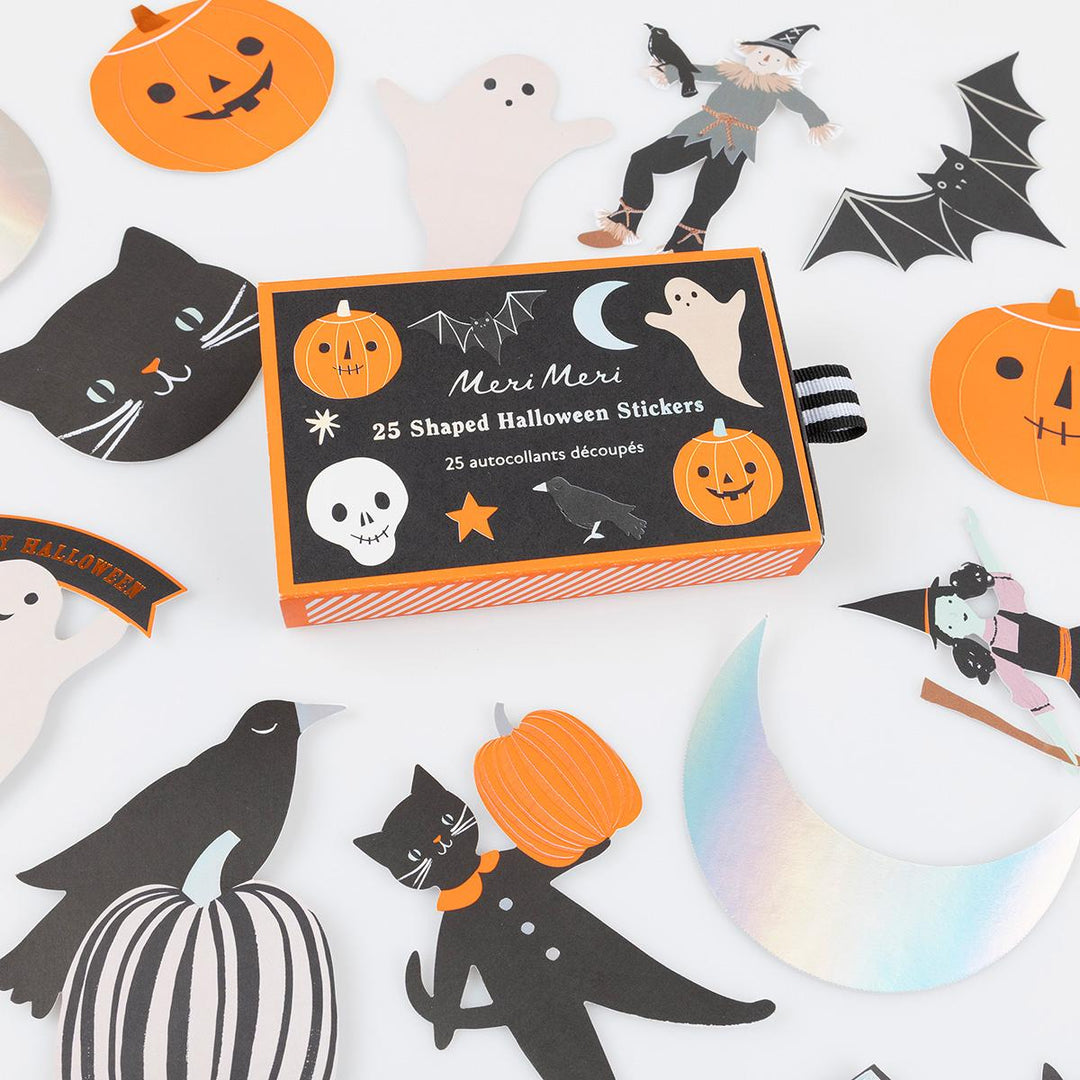 Halloween Shaped Stickers x 25 | Meri Meri Halloween Party Stickers Halloween Shaped Stickers x 25