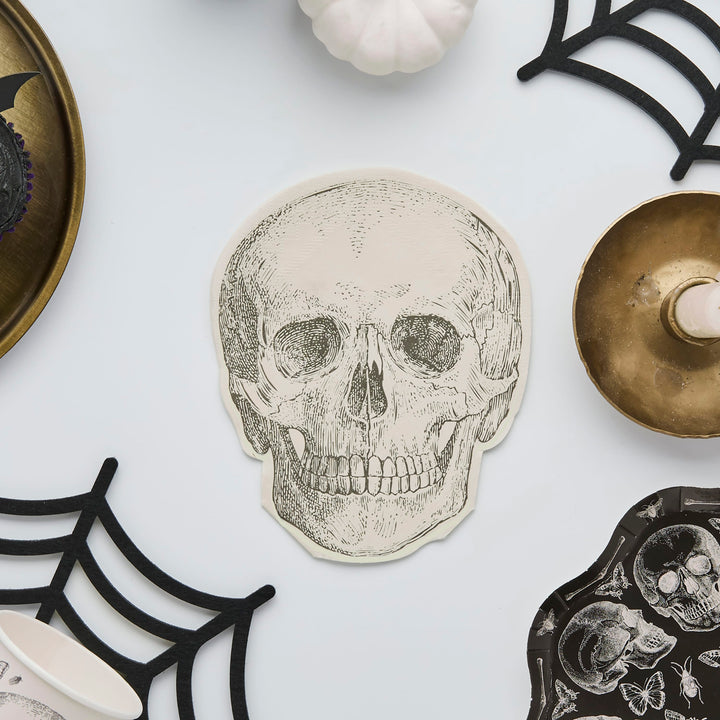 Halloween Skull Paper Napkins x 16 | Halloween Party Supplies UK Paper Napkins Halloween Skull Paper Napkins x 16