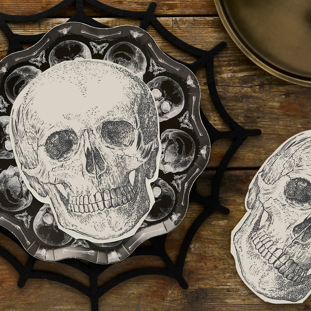 Halloween Skull Paper Napkins x 16 | Halloween Party Supplies UK Paper Napkins Halloween Skull Paper Napkins x 16