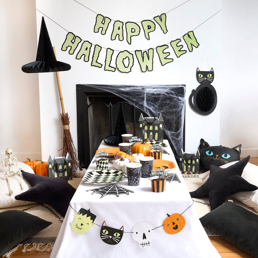 Halloween Spider Web Paper Cups x 8 | Halloween Party Supplies UK Disposable Cups Halloween Spider Web Paper Cups x 8