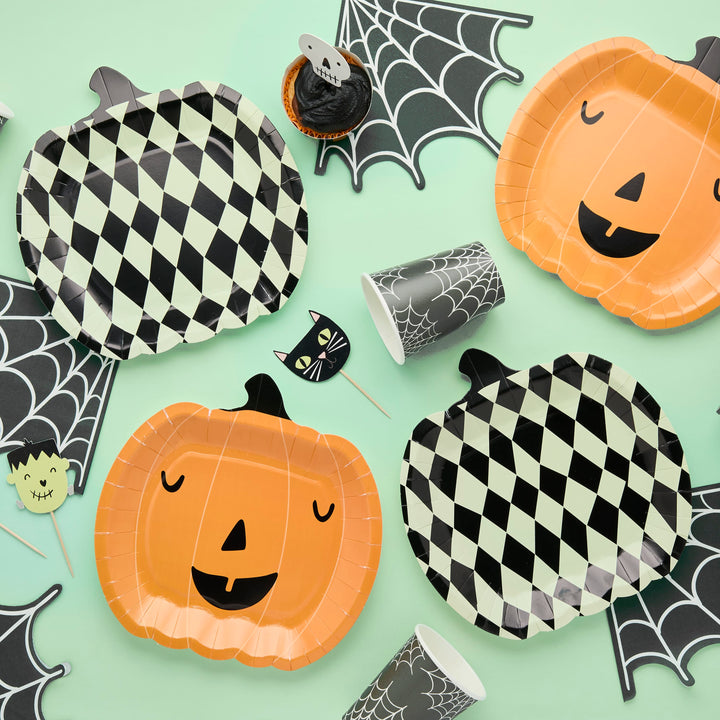 Halloween Spider Web Paper Cups x 8 | Halloween Party Supplies UK Disposable Cups Halloween Spider Web Paper Cups x 8
