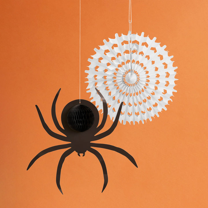 Halloween Spider Web &amp; Spider Honeycomb Decorations Party Decorations Halloween Spider Web &amp; Spider Honeycomb Decorations