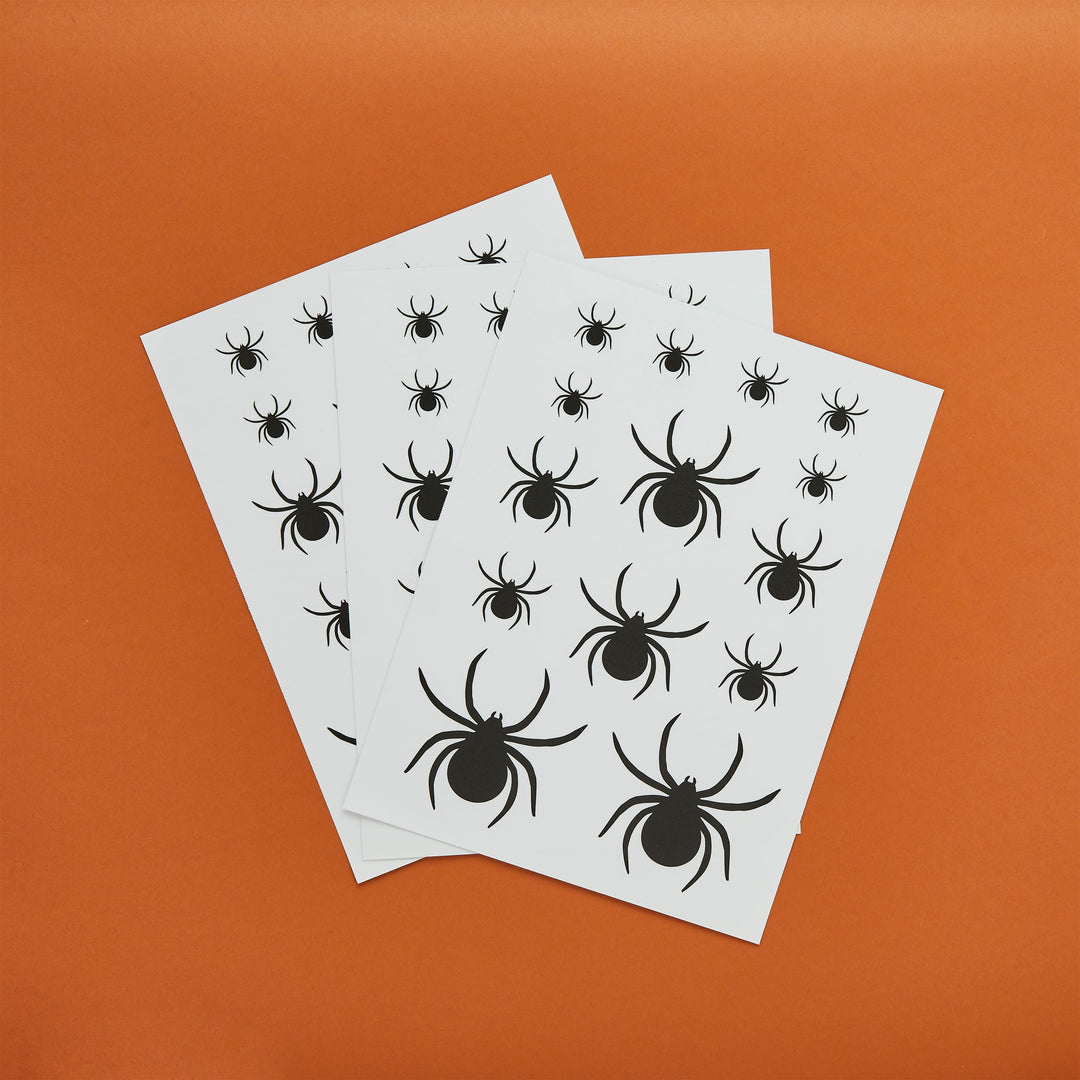 Halloween Spider Window Clings x 3 | Halloween Party Supplies UK Party Decorations Halloween Spider Window Clings x 3