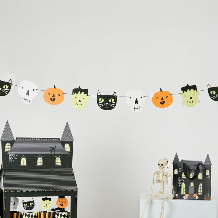 Halloween Spooky Friends Party Garland | Halloween Party Supplies UK Party Decorations Halloween Spooky Friends Party Garland