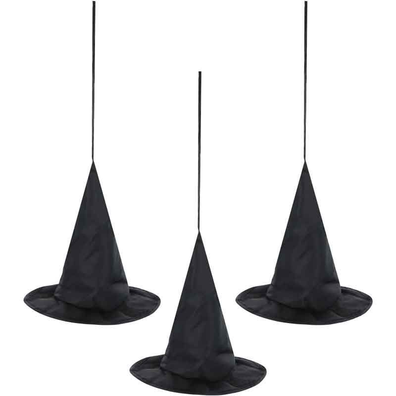 Halloween Witch Hat Hanging Decorations x 3 party decorations Halloween Witch Hat Hanging Decorations x 3