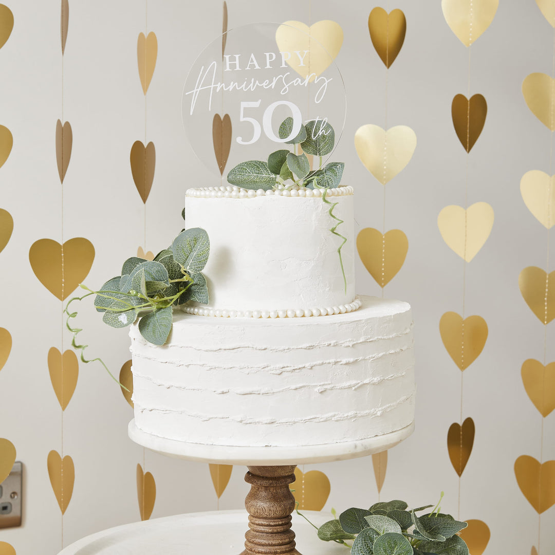 Happy Anniversary Custom Cake Topper | Anniversary Party Supplies UK Cake Topper Happy Anniversary Custom Cake Topper