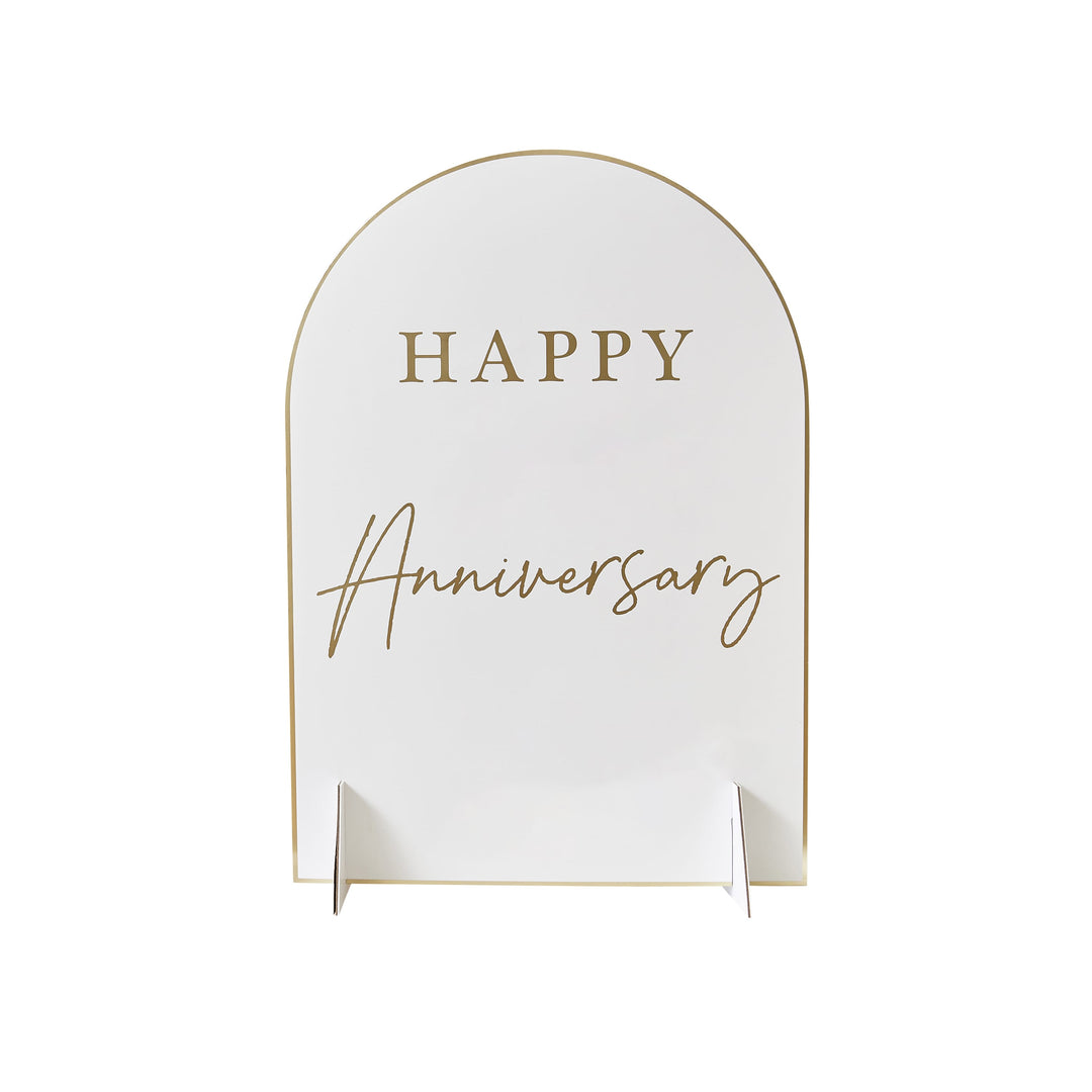 Happy Anniversary Custom Table Sign | Anniversary Party Supplies UK Party Decorations Happy Anniversary Custom Table Sign
