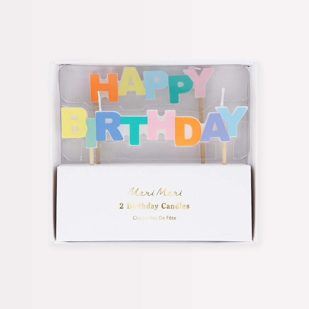 Happy Birthday Cake Candles x 2 | Meri Meri Birthday Party Birthday Candles Happy Birthday Cake Candles x 2