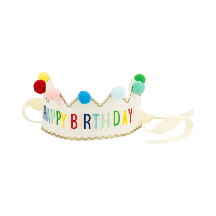 Happy Birthday Colourful Felt Crown Party Hats Happy Birthday Colourful Felt Crown