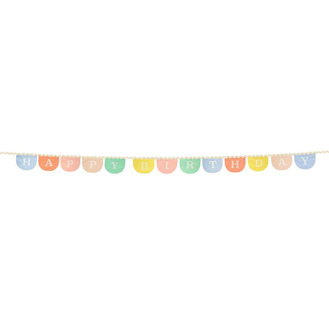 Happy Birthday Fabric Party Garland | Meri Meri Bunting Happy Birthday Fabric Party Garland