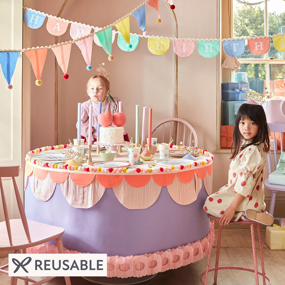 Happy Birthday Fabric Party Garland | Meri Meri Bunting Happy Birthday Fabric Party Garland