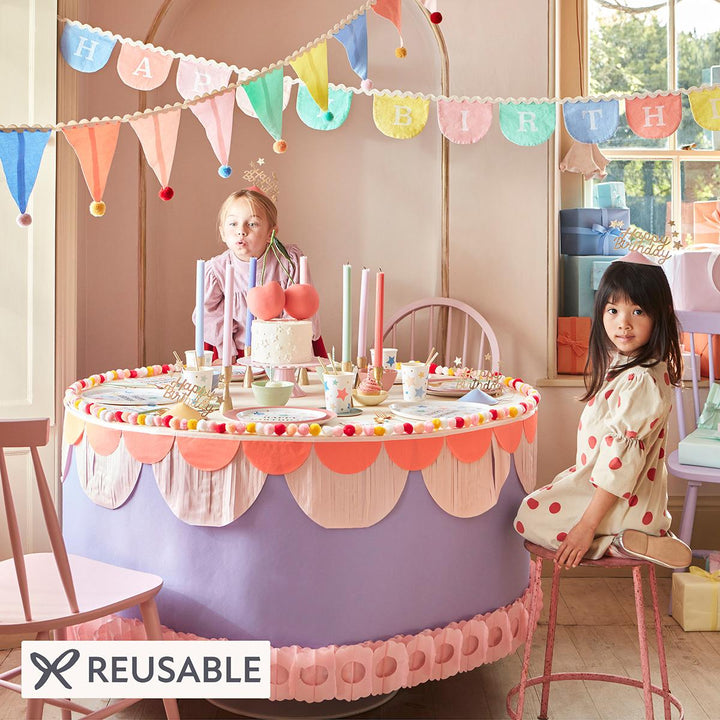 Happy Birthday Fabric Party Garland | Meri Meri Bunting Happy Birthday Fabric Party Garland