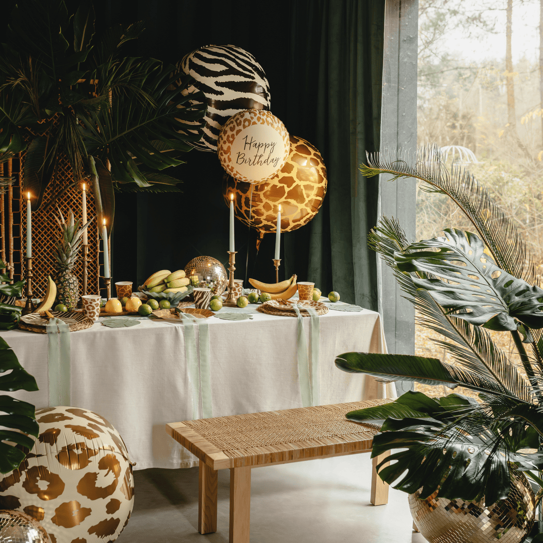 Happy Birthday Leopard Print Foil Balloon Foil Balloon Happy Birthday Leopard Print Foil Balloon