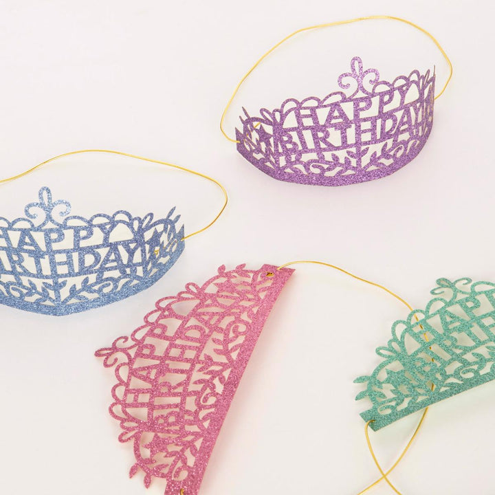 Happy Birthday Party Tiaras x 8 | Meri Meri Party Hats Happy Birthday Party Tiaras x 8