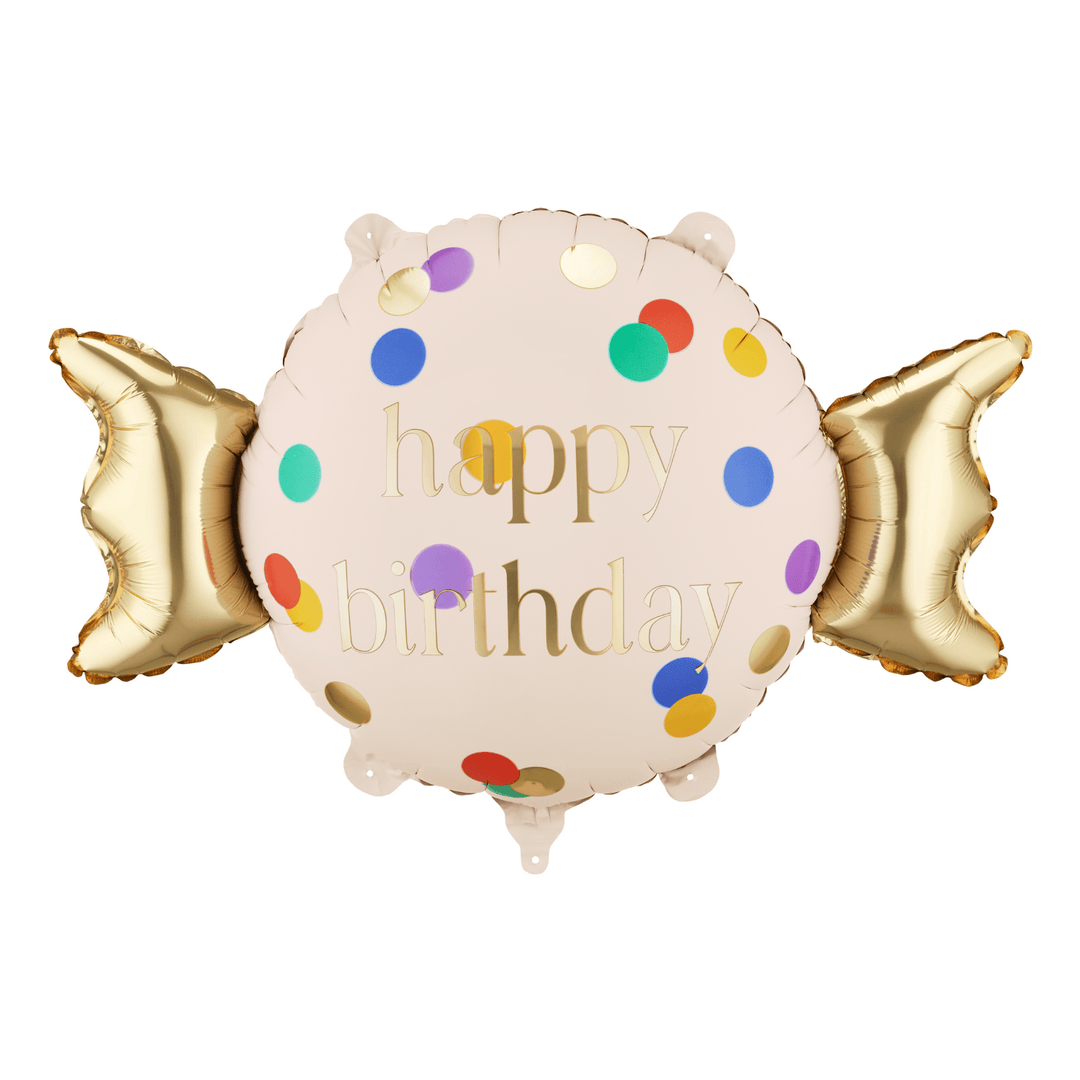 Happy Birthday Polka Dot Candy Shape Foil Balloon Foil Balloon Happy Birthday Polka Dot Candy Shape Foil Balloon
