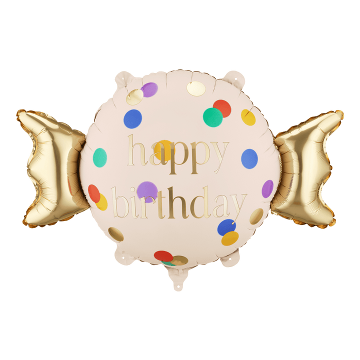Happy Birthday Polka Dot Candy Shape Foil Balloon Foil Balloon Happy Birthday Polka Dot Candy Shape Foil Balloon