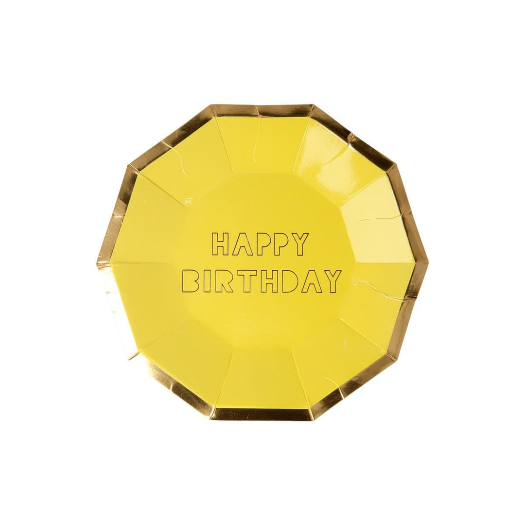Happy Birthday Small Party Plates x 8 | Meri Meri Birthday Party party plates Happy Birthday Small Party Plates x 8