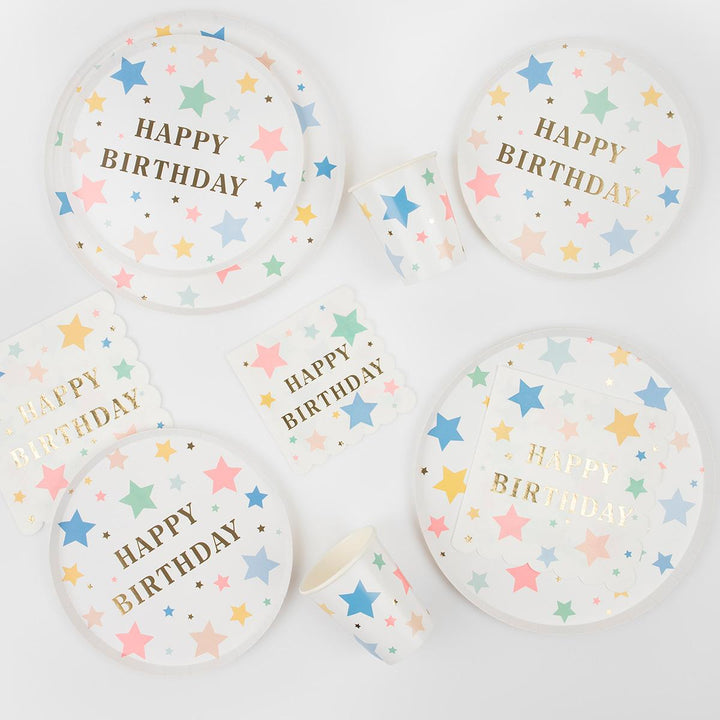 Happy Birthday Stars Small Party Napkins x 16 | Meri Meri Birthday Party party napkins Happy Birthday Stars Small Party Napkins x 16