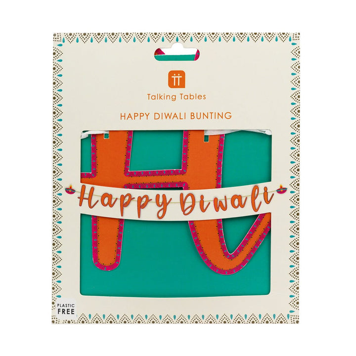 Happy Diwali Garland 3m | Talking Tables | Little Big Party Bunting &amp; Garlands Spice &