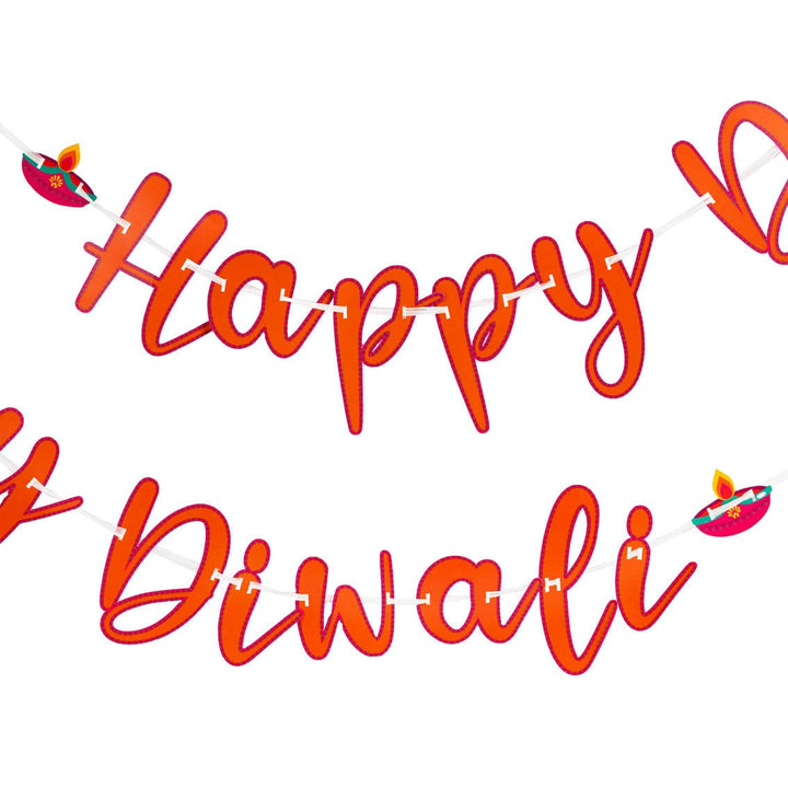 Happy Diwali Garland 3m | Talking Tables | Little Big Party Bunting &amp; Garlands Spice &