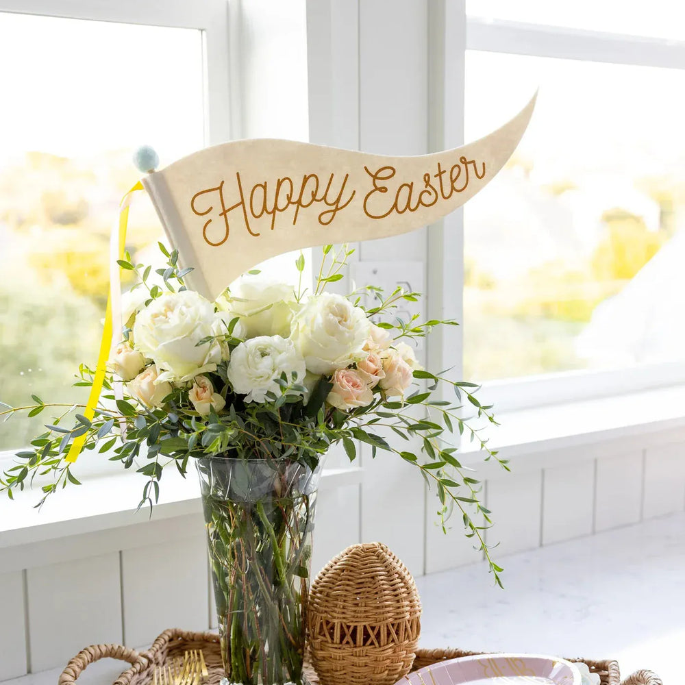 Happy Easter Felt Pennant Flag flag Happy Easter Felt Pennant Flag