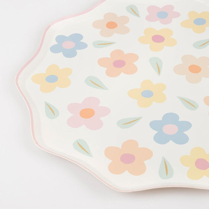 Happy Flowers Dinner Party Plates x 8 | Meri Meri party plates Happy Flowers Dinner Party Plates x 8